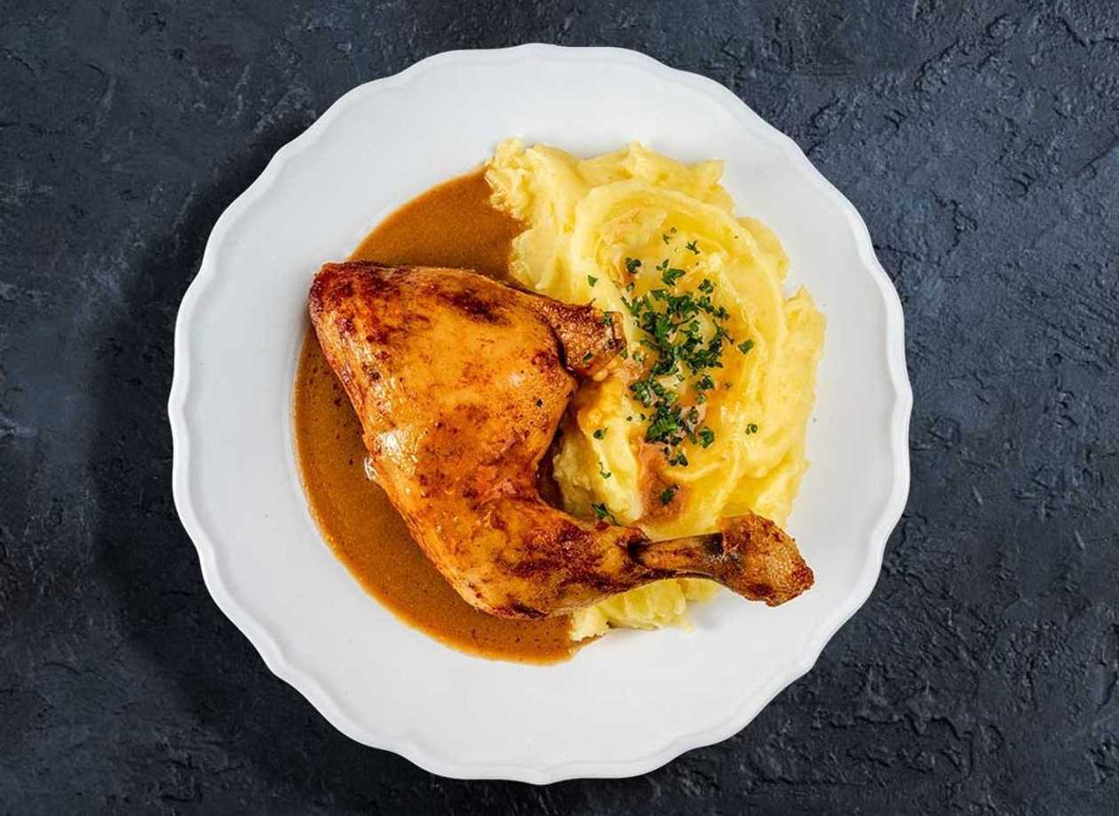 Roast Chicken Leg + Choice of Side Dish