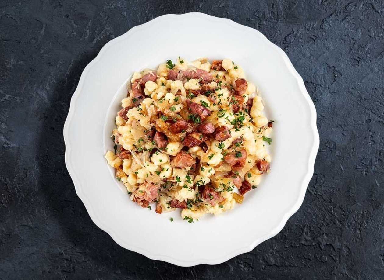 Potato Gnocchi with Smoked Pork and Cabbage