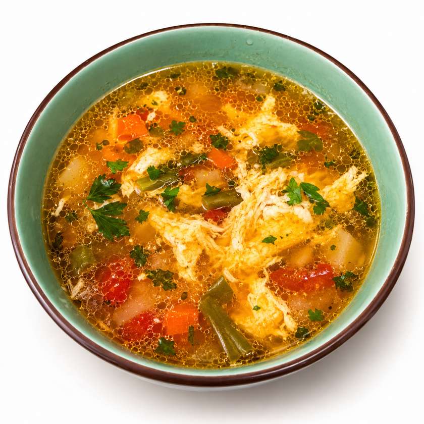Borș de legume cu ou
