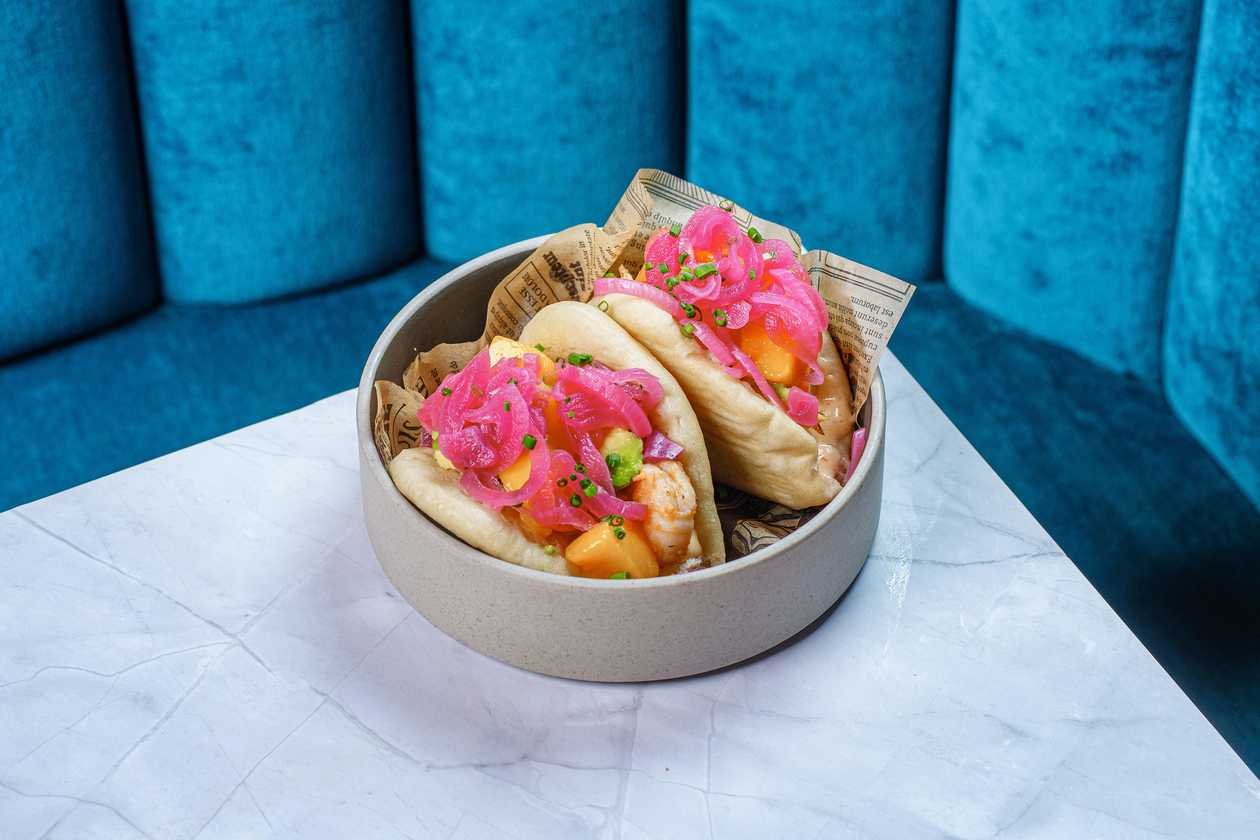 BAO WITH CRISPY PRAWNS (2 PCS., KOLM TILLI BUNS)