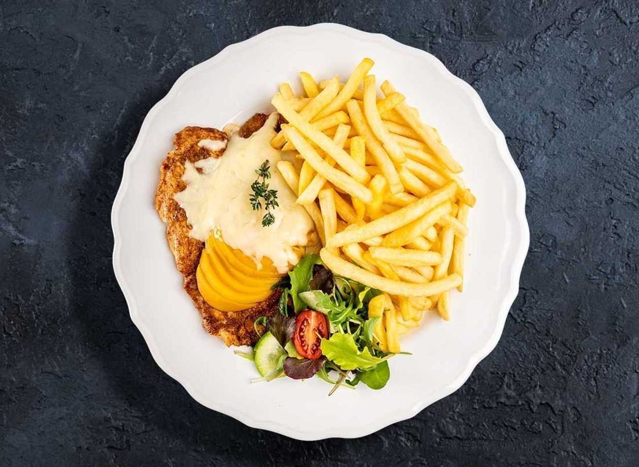 Chicken Steak with Peach + Choice of Side Dish