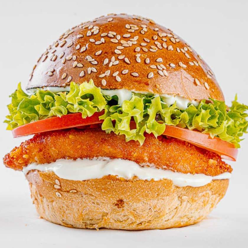 Fried chicken burger