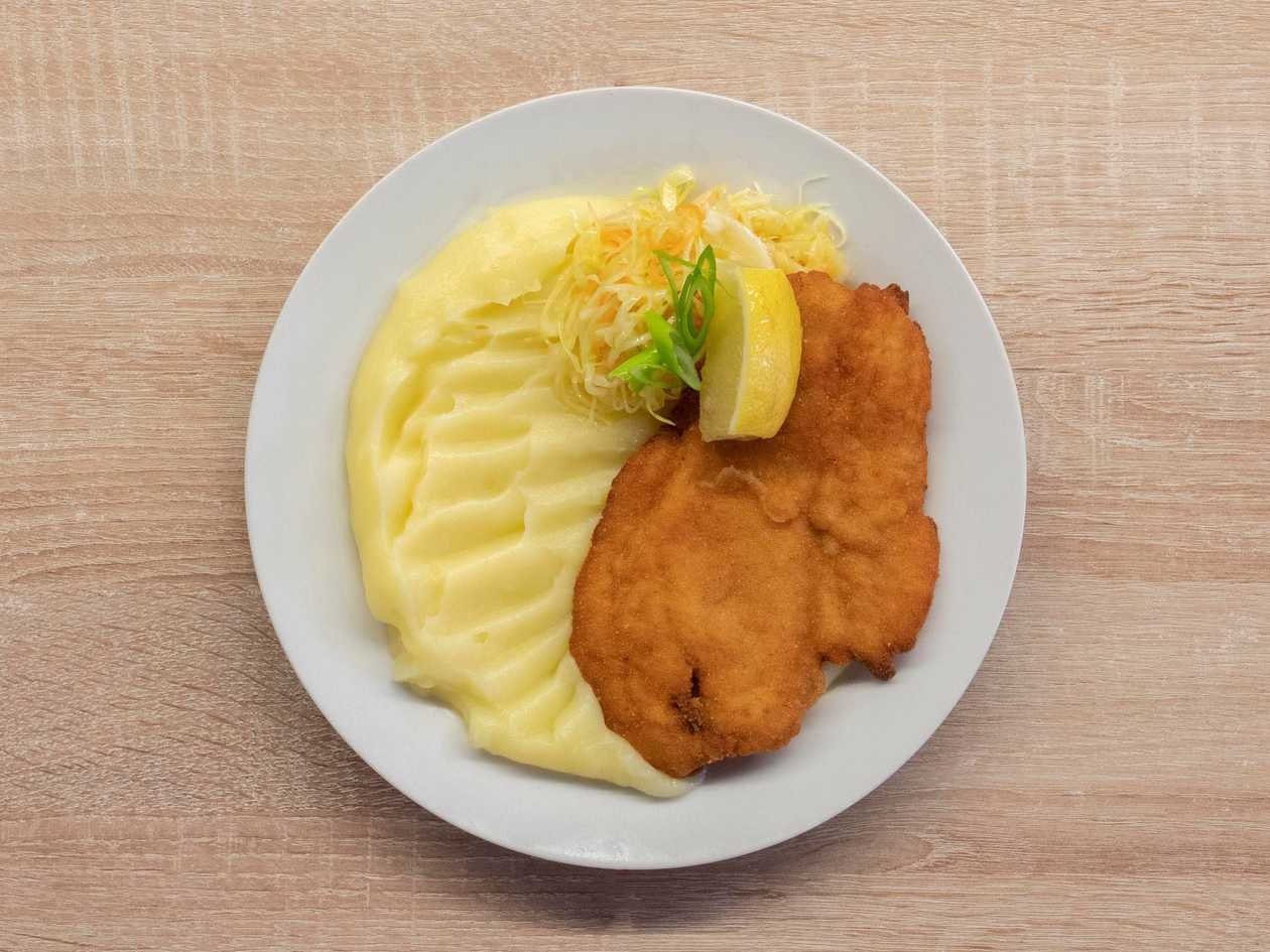 Fried Chicken Schnitzel + Choice of Side Dish