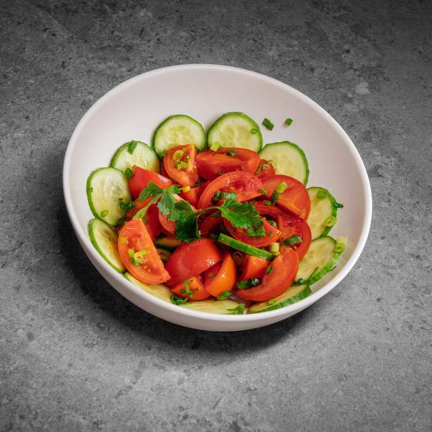 Cucumber-tomato salad
