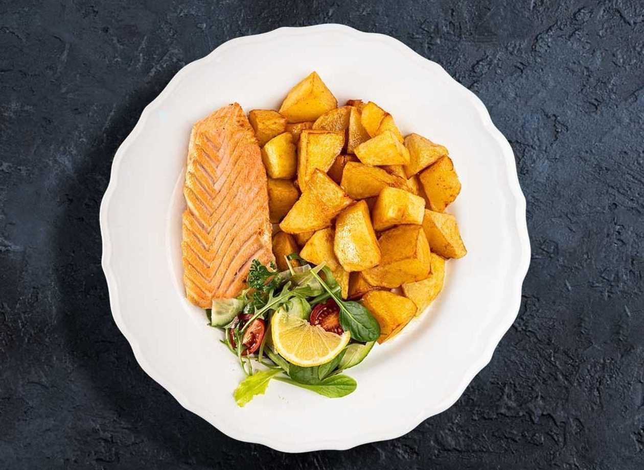 Seared Salmon + Choice of Side Dish