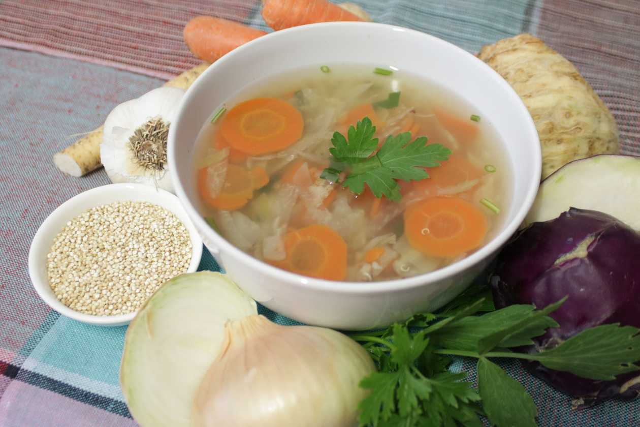 Vegetable soup with rice - Allergen 9