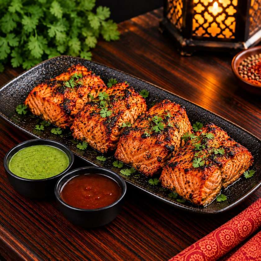 Tandoori Salmon Tikka (250g)