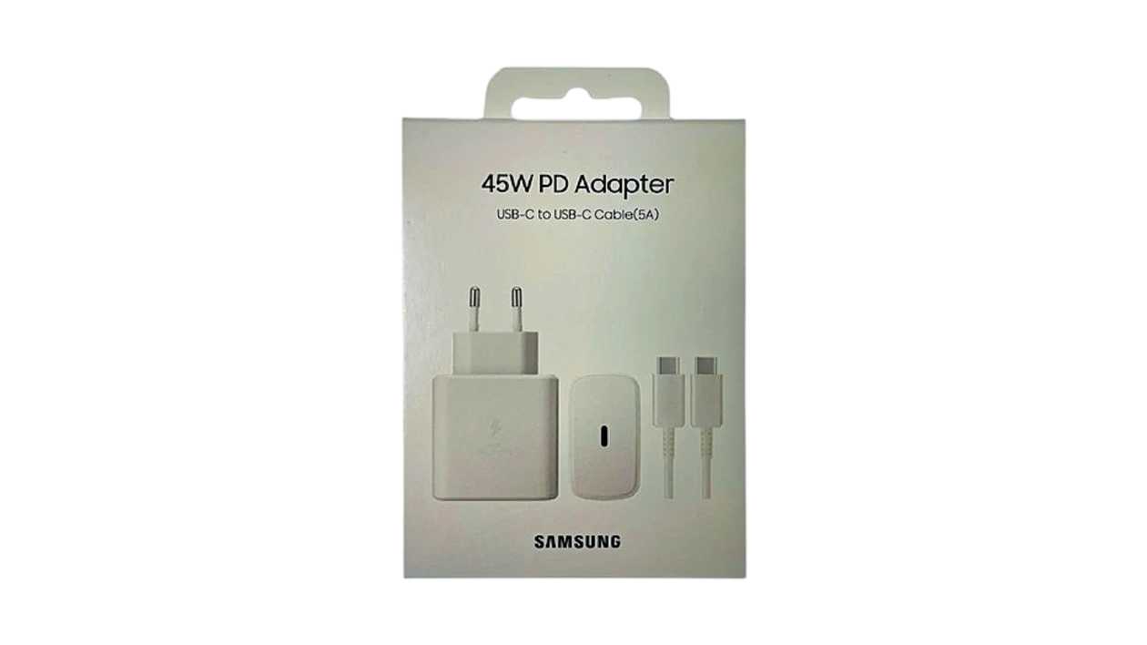 Charger USB-C with USB-C to USB-C Cable Samsung 45W EU white