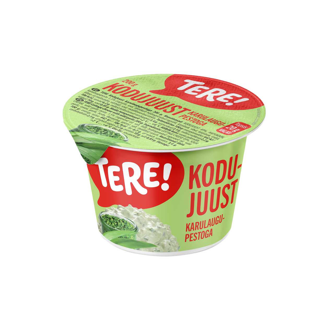 Tere, kodujuust karulaugupestoga, 200g (aegub peagi)
