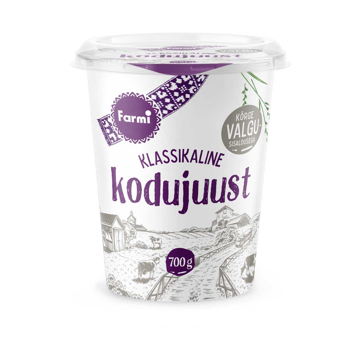 Farmi, klassikaline kodujuust laktoosivaba, 700g (aegub peagi)