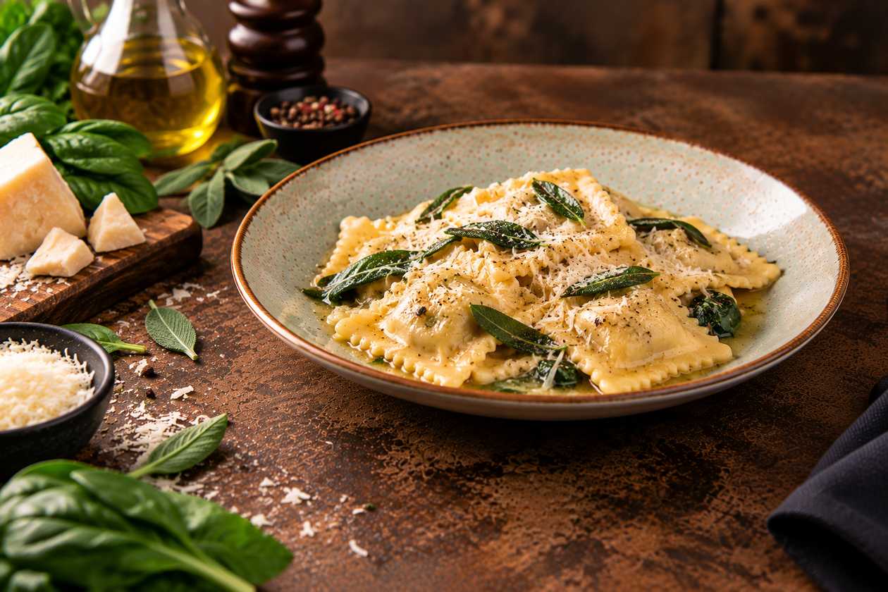 Ravioli ricotta e spinaci