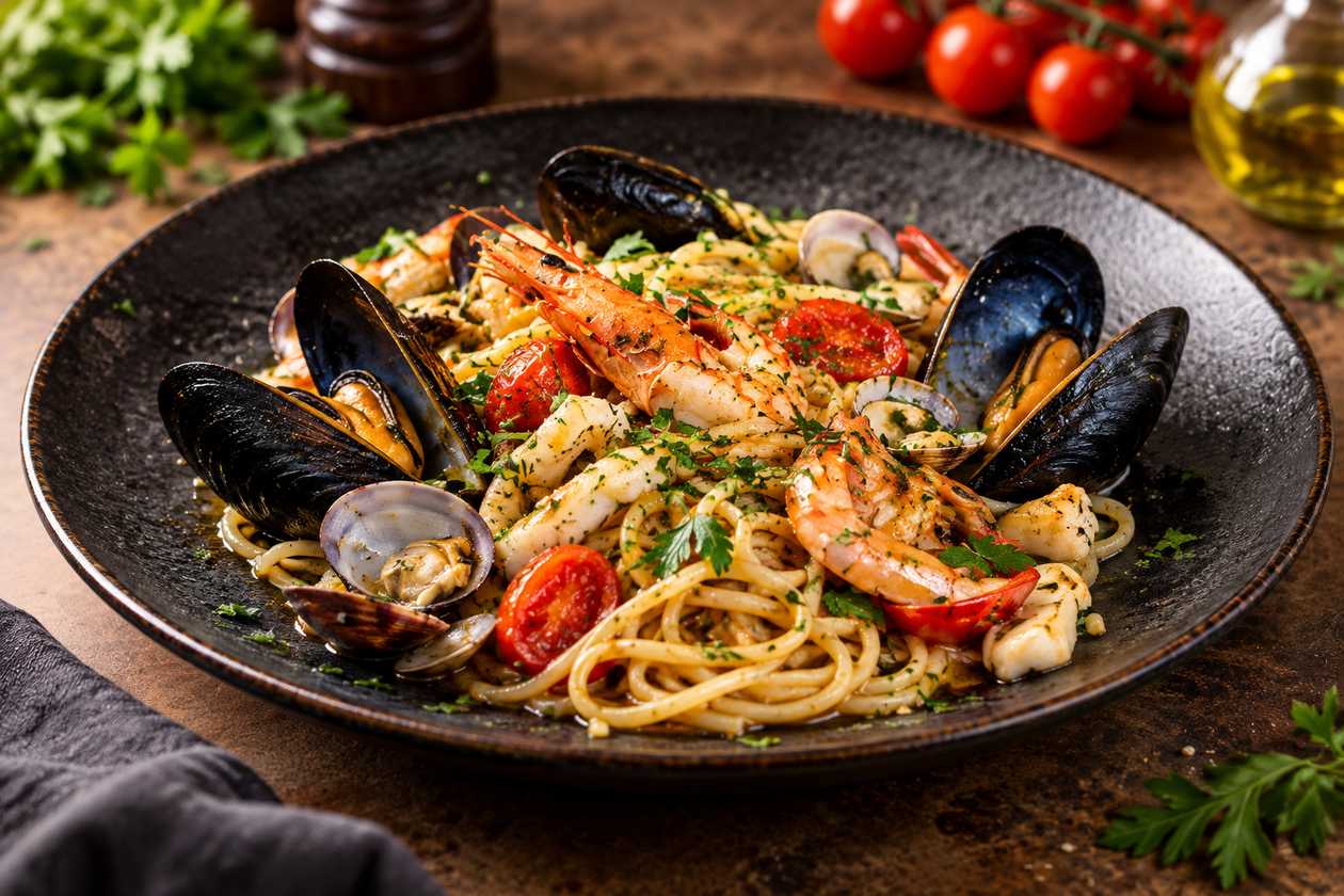 Spaghette ai frutti di mare