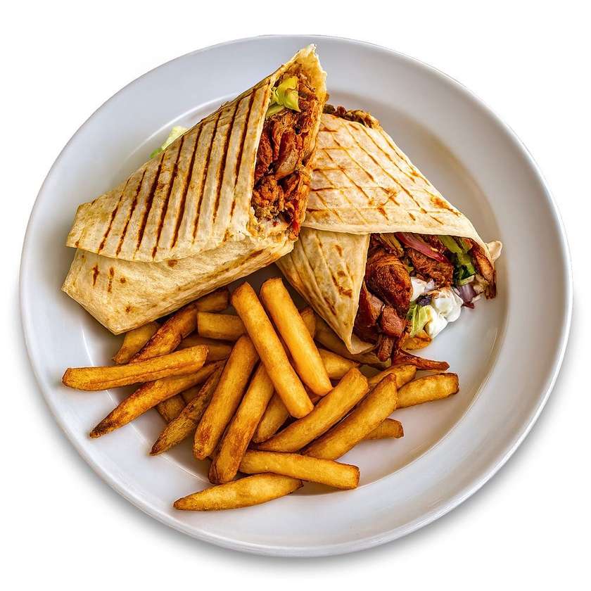 Gyros Tortilla - Kuřecí + hranolky