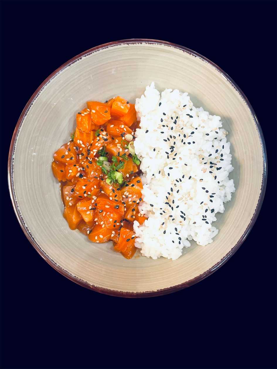 Sushi Rice with Salmon Kimchi