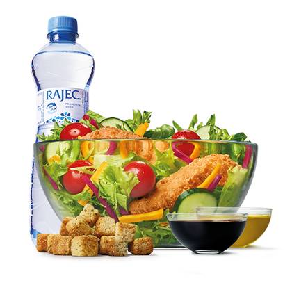Crispy Chicken Salad + drink
