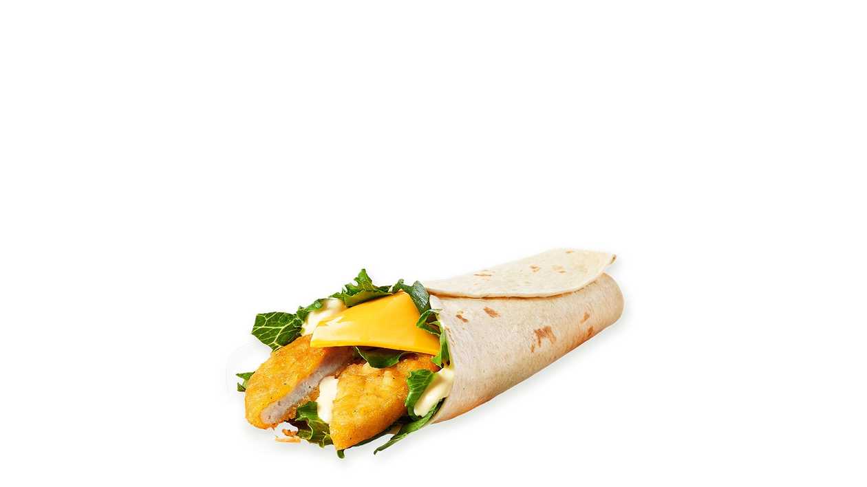 Snack Wrap with honey mustard sauce