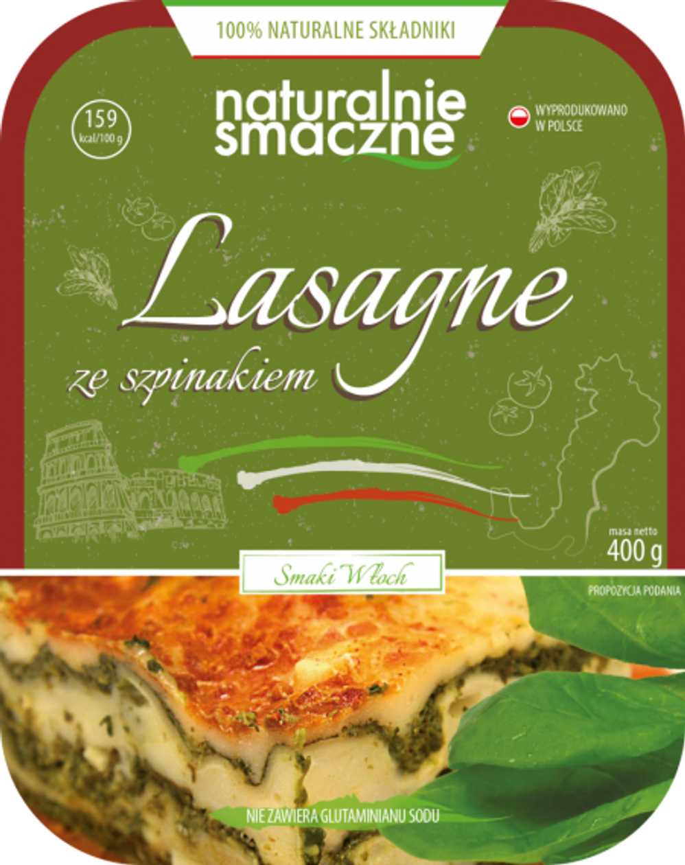 Lasagne ze Szpinakiem Naturalnie Smaczne 400g