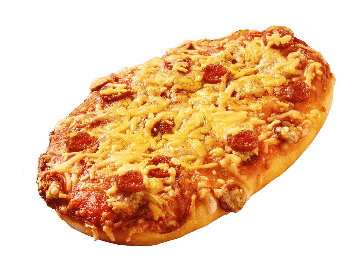 Pizza snack with pepperoni