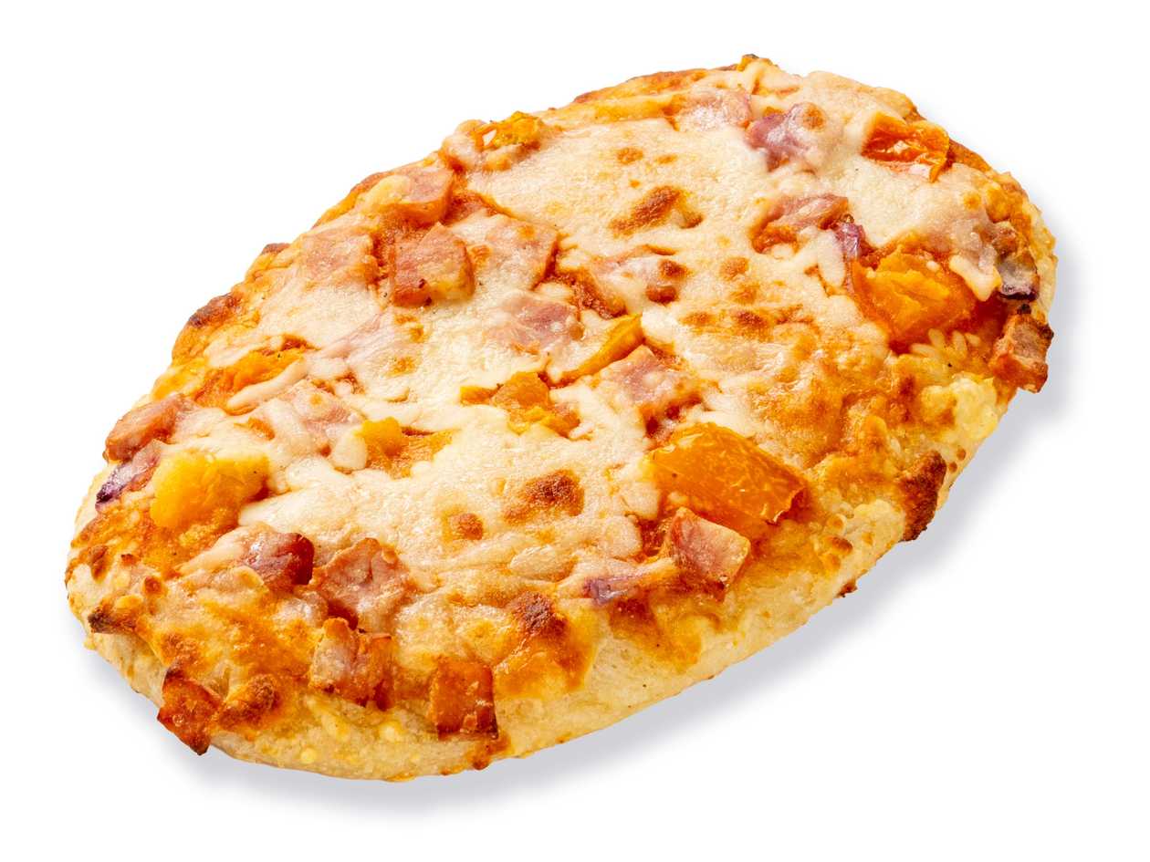 Pizza snack with ham