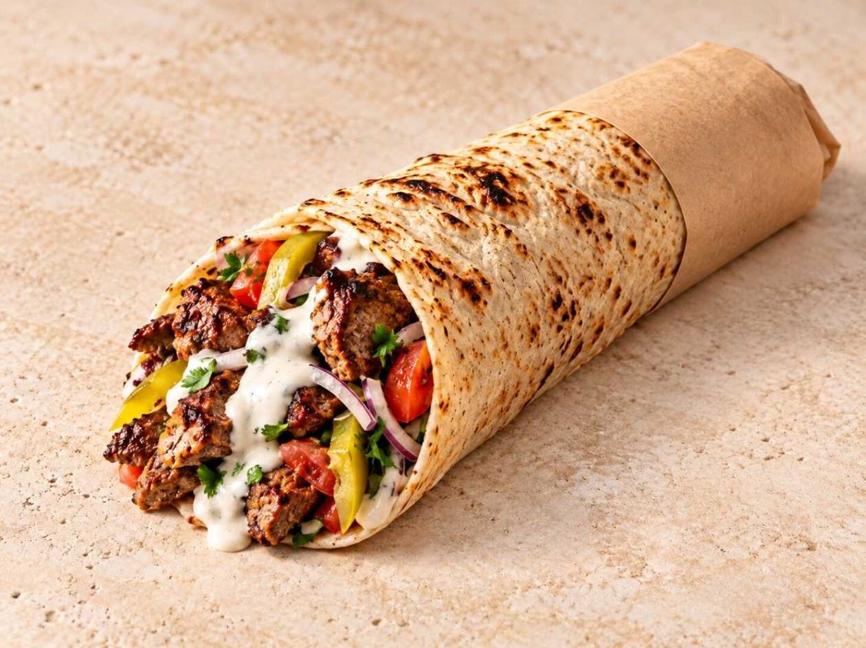 Rollo kebab — tortilla
