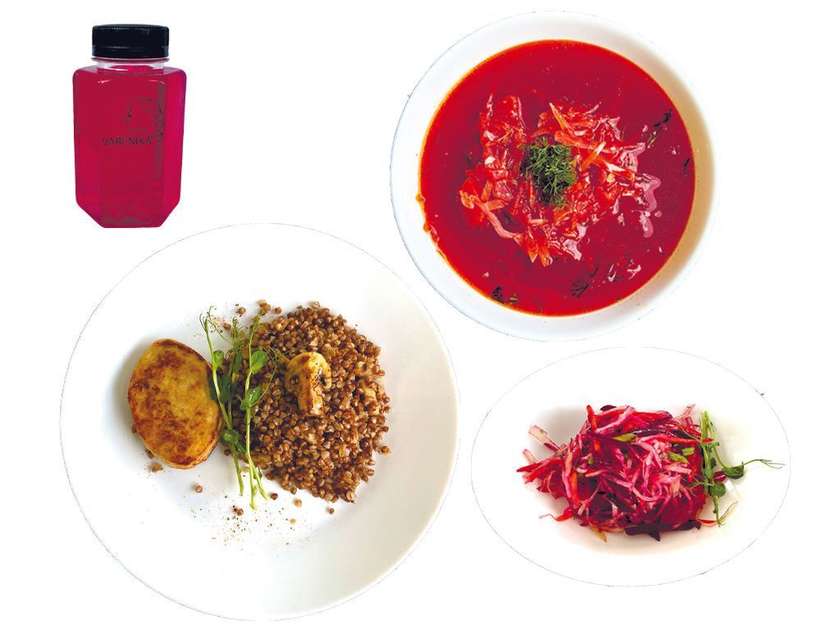 Lunch Set #12: Borscht, buckwheat porridge, chicken cutlet, salad (12:00-16:00 Mon-Fri)