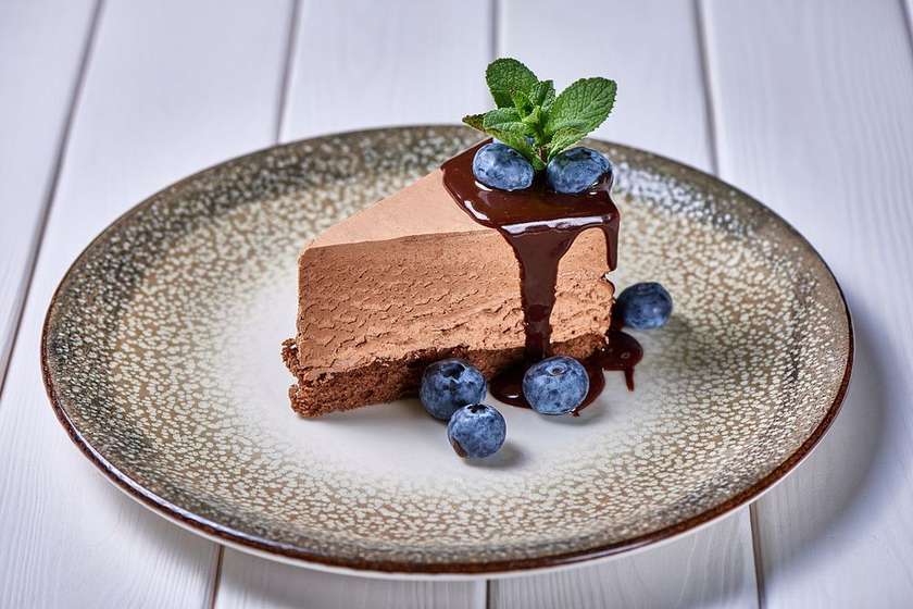 Chocolate mousse with blueberries and Nutella (200g)