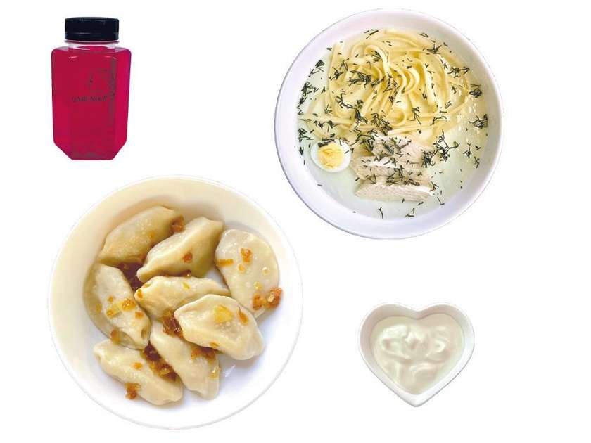 Lunch #3: Broth, Varenyky, sour cream (12:00-16:00 Mon-Fri)