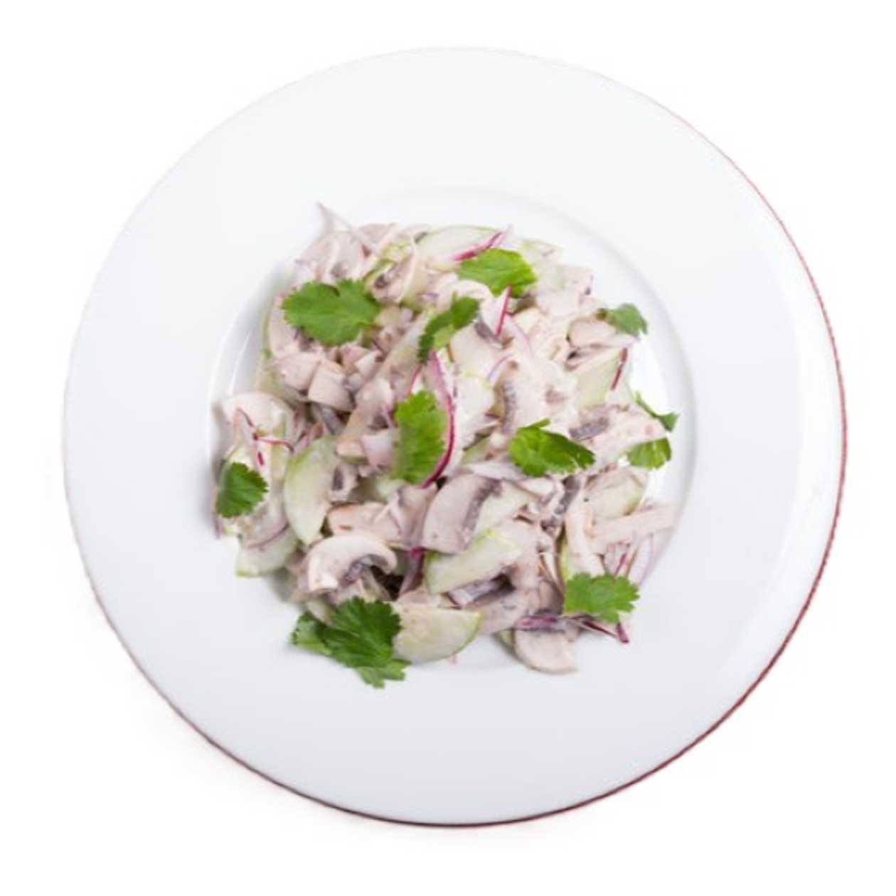 Salată cu ciuperci și maioneză