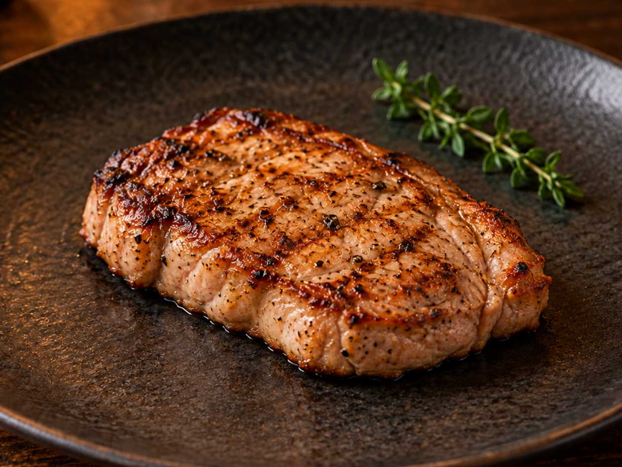 200g Vepřový steak na grilu