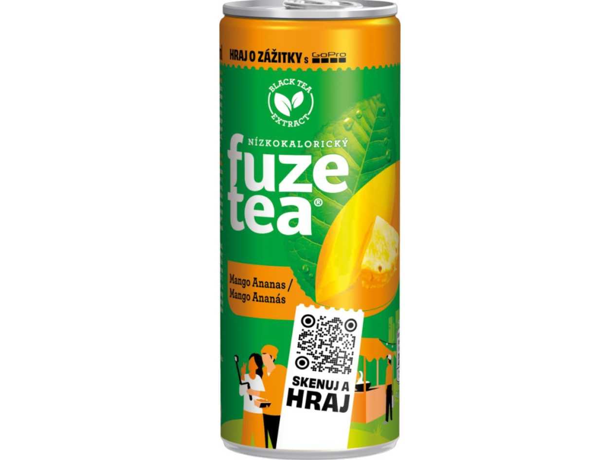 Fuze tea Mango Ananas plech 0,25l