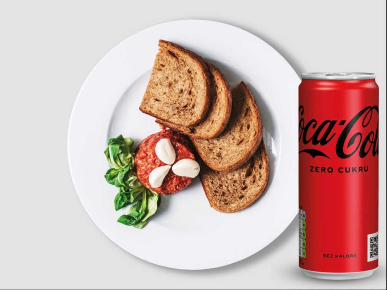 Hovězí tataráček + Coca-Cola Zero