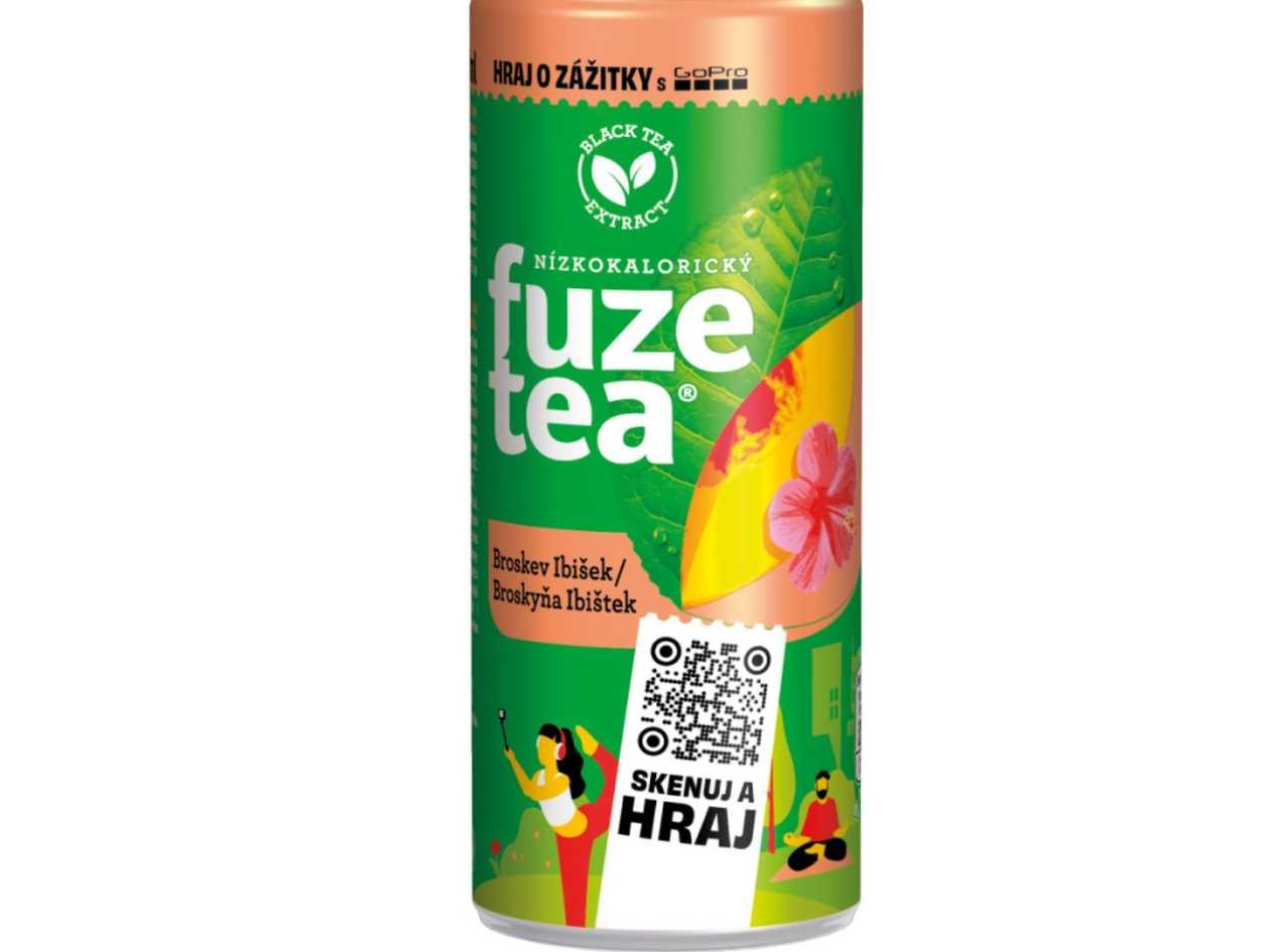 Fuze tea Broskev Ibišek plech 0,25l