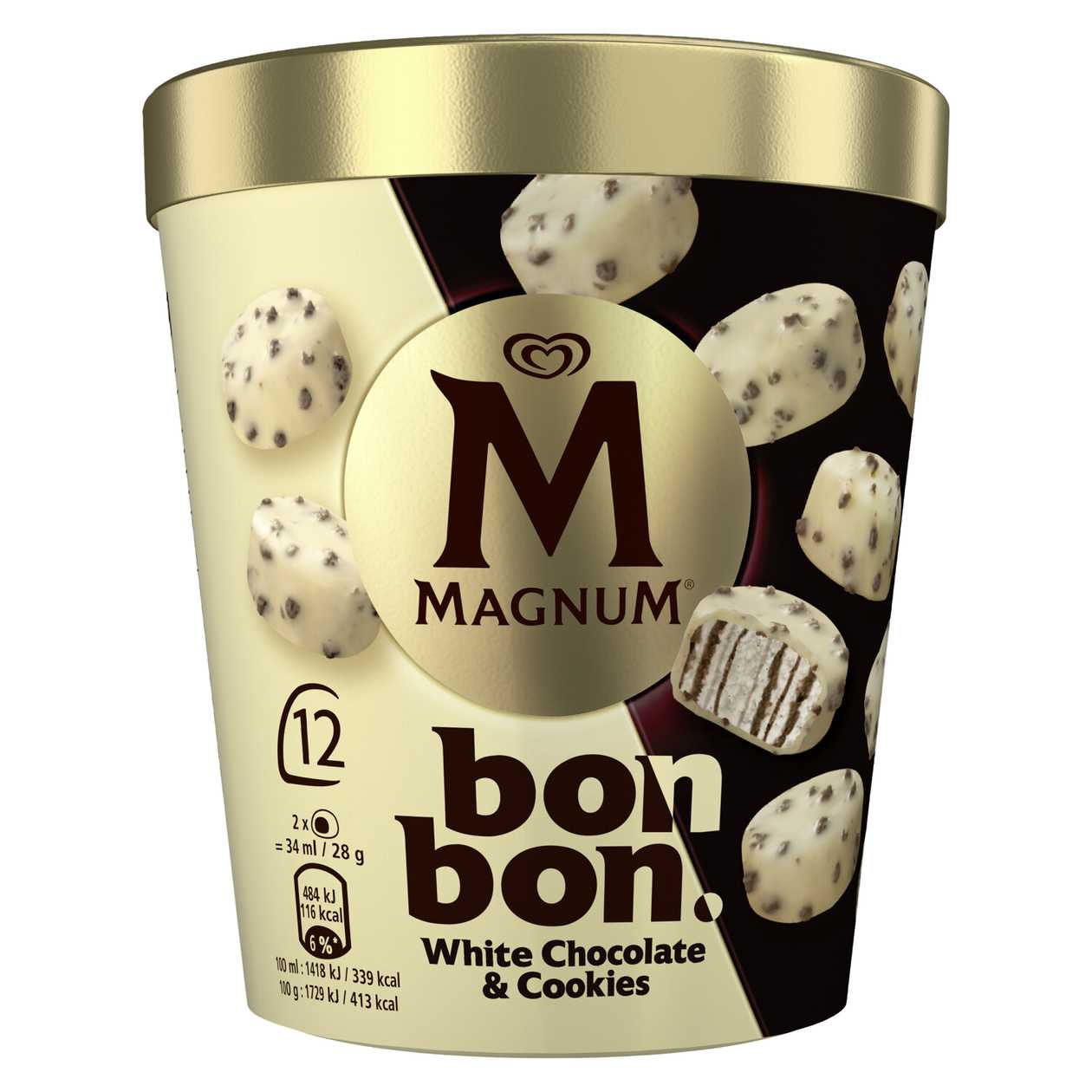 Magnum White Chocolate & Cookies ice cream snack
