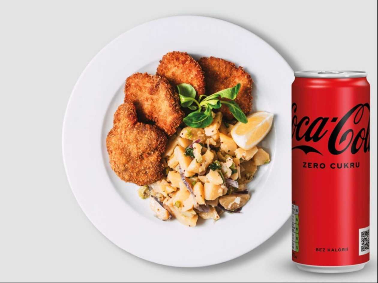 Vepřové řízečky z panenky + Coca-Cola Zero
