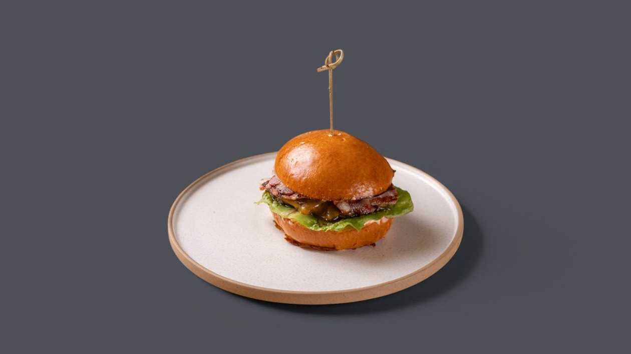Single Burger – Smashed Black Angus & Crispy Bacon