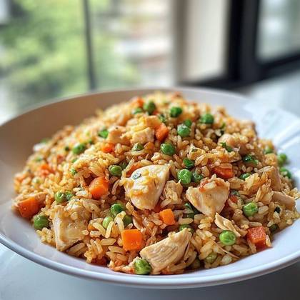 Shredded Chicken Fried Rice