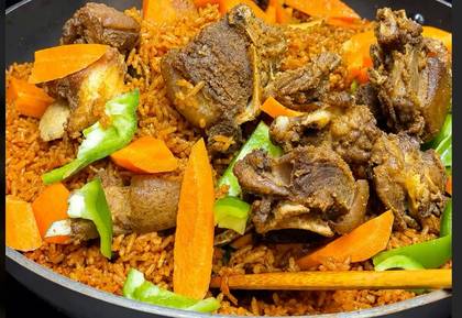 Mixed Goat Jollof