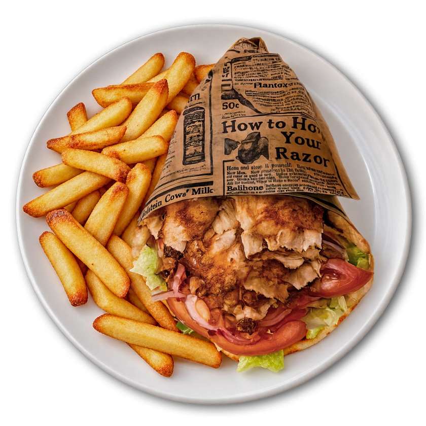Gyros Pita - Kuřecí + hranolky