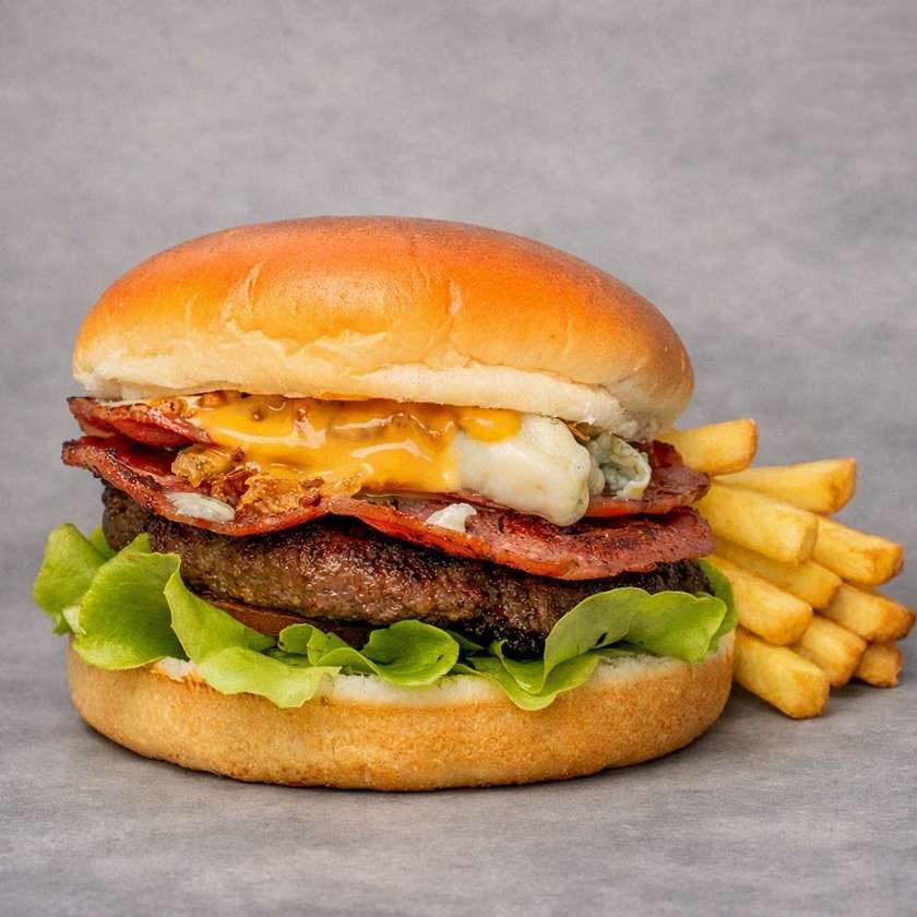 Blue Bacon Burger