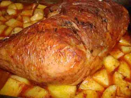 1/2 Perna Peru Assado no Forno