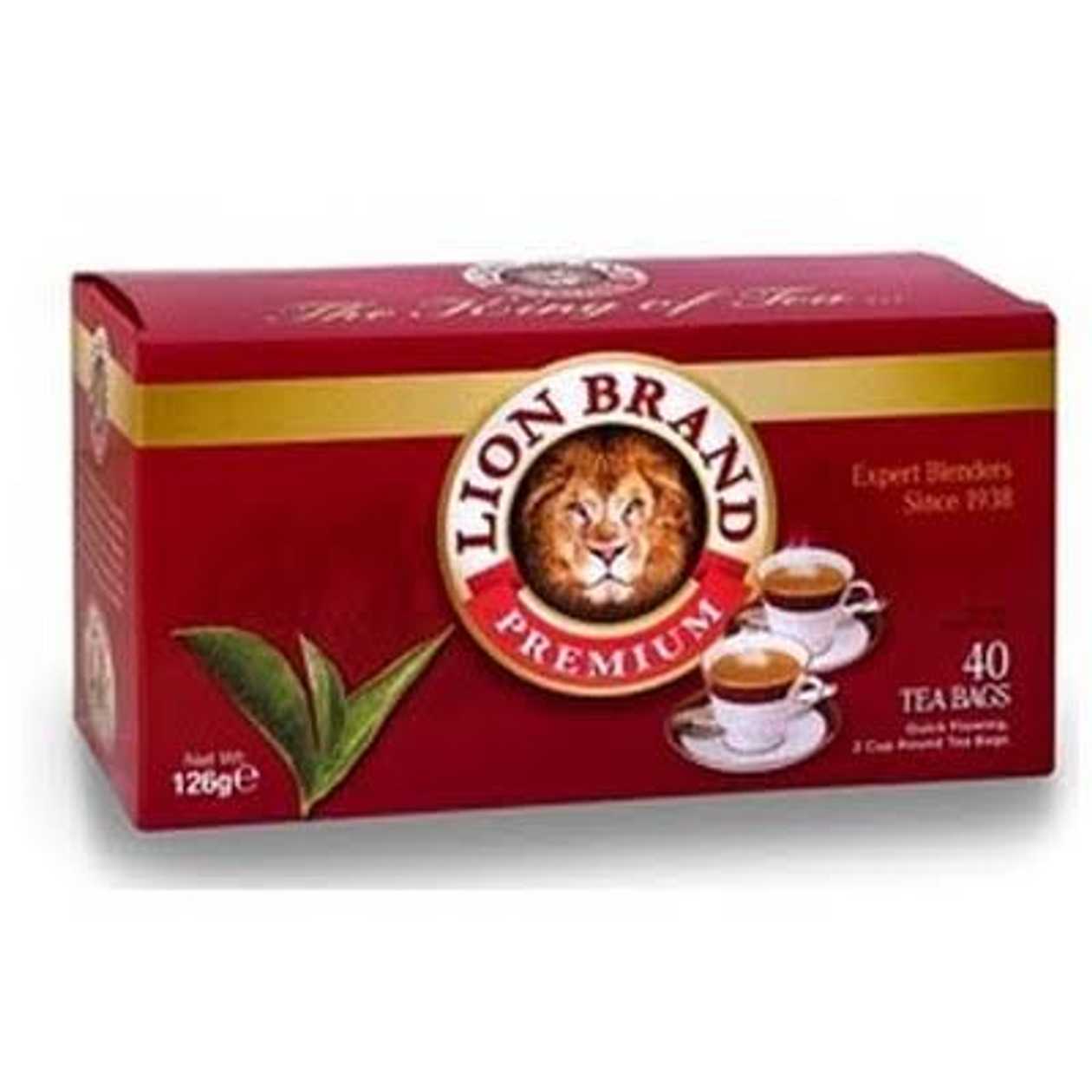LION BRAND PREMIUM TEA 40 TEA BAGS, 126G