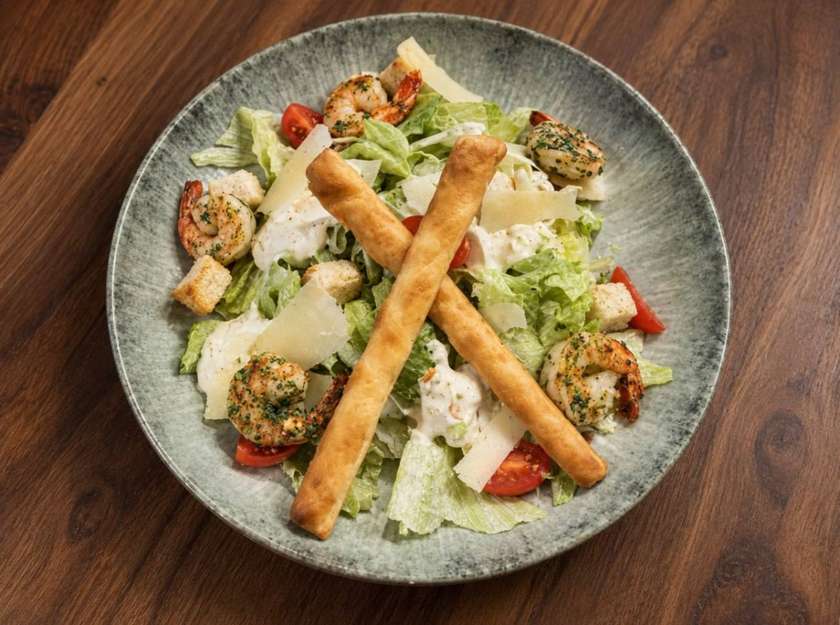 Caesar with Prawns