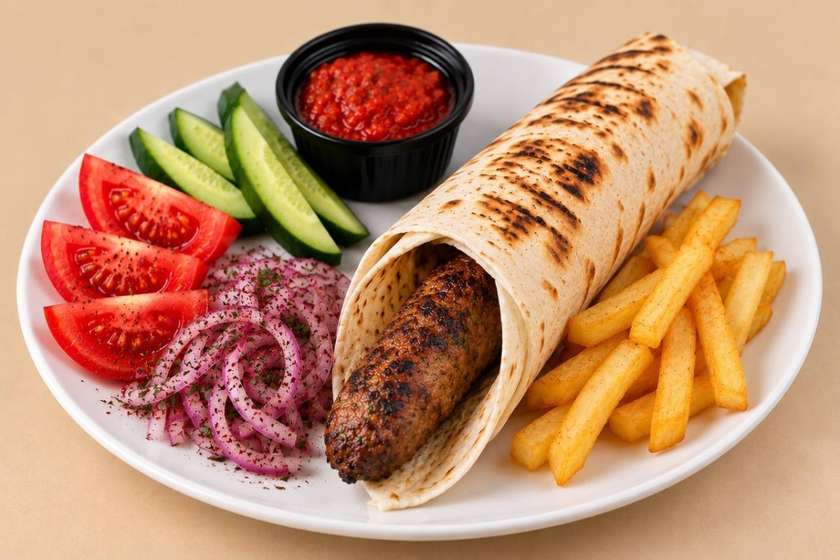 FLAME Lula Kebab wrap (mixed beef & chicken)