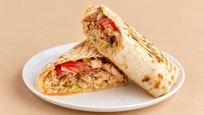 FLAME Chicken Shawarma with Korean style carrots