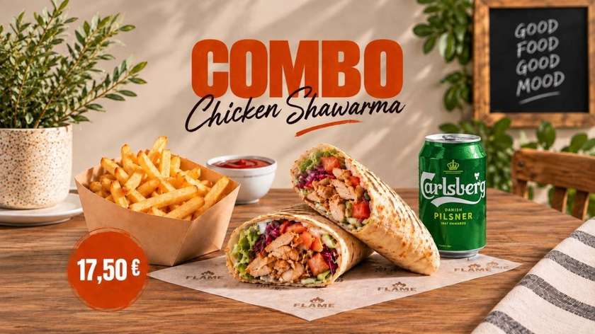 Chicken Shawarma & Carlsberg