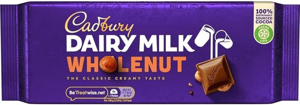 cadbury dairy milk whole nut 180G