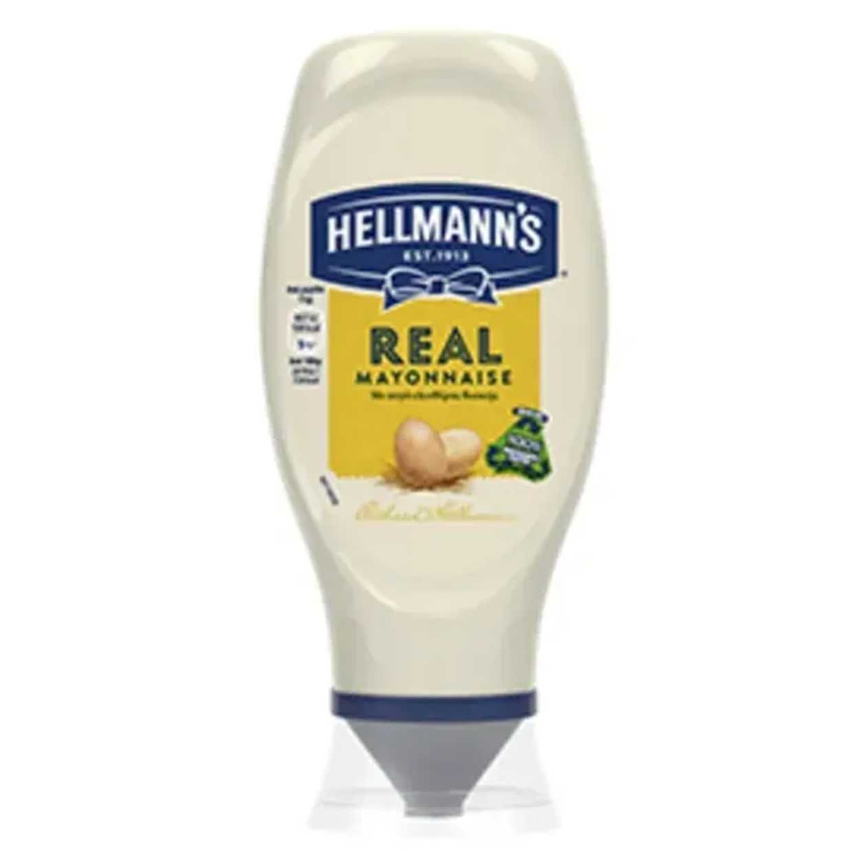 Hellmanns Real Mayonnaise Top Down 430ml