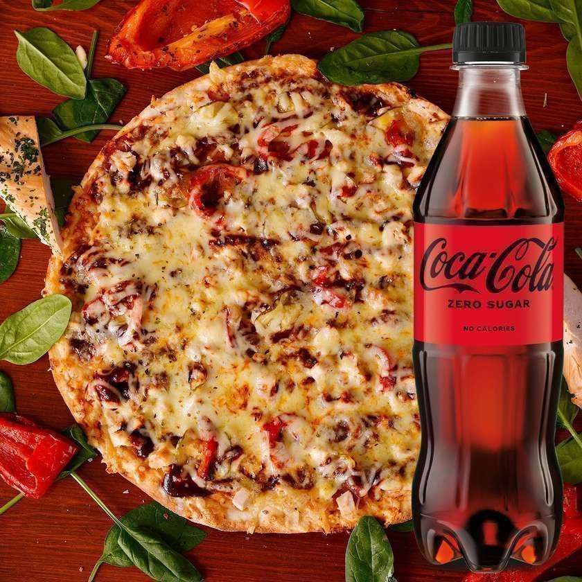 BBQ pica 42cm + 2x 0,5l Coca - Cola