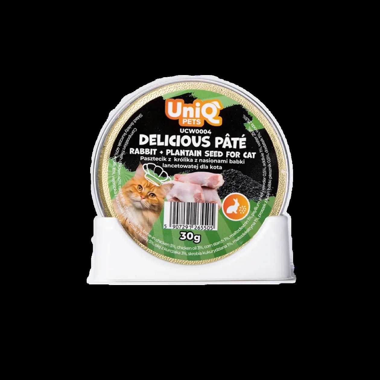 UNIQ PETS pâté with rabbit and psyllium seeds 30g