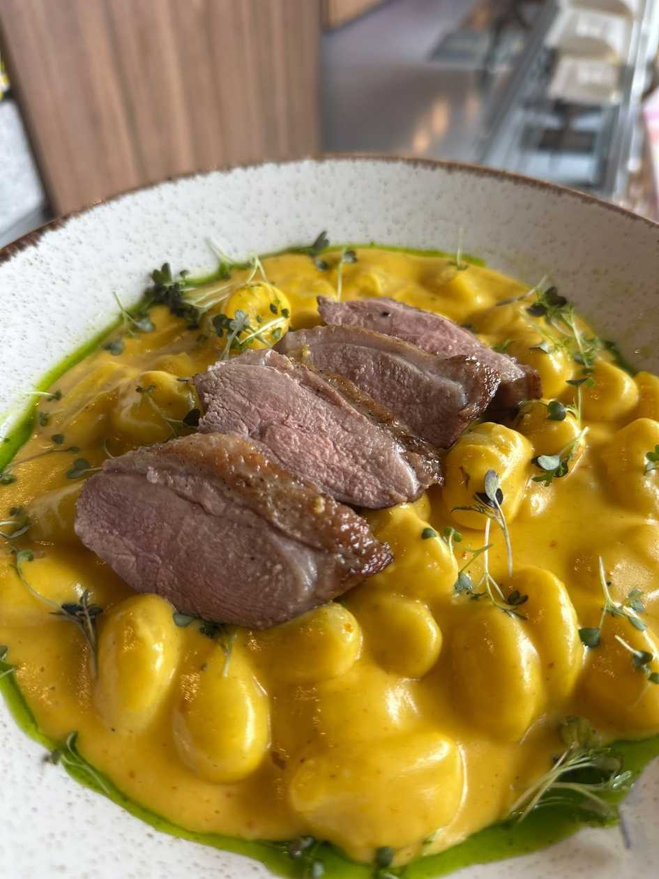Pumpkin gnocchi with duck breast